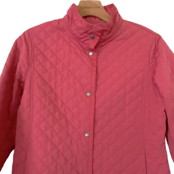 SIGRID OLSEN SPORT Mauve Pink Quilted Snap Front Jacket Size Small/Petite - Picture 2 of 7